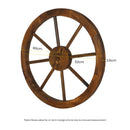 HortifKRAFT 2 Pcs Wooden Wagon Wheel 60cm Garden Decor Rustic Outdoor Ornaments