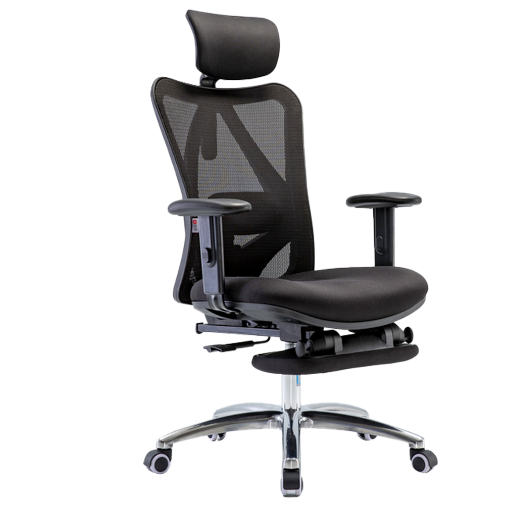 SIHOO M18 Ergonomic Office Chair with Headrest - Black