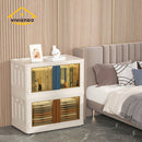 Viviendo 32L Stackable Storage Containers Large Foldable Organizer Storage Wardrobe Boxes - Brown