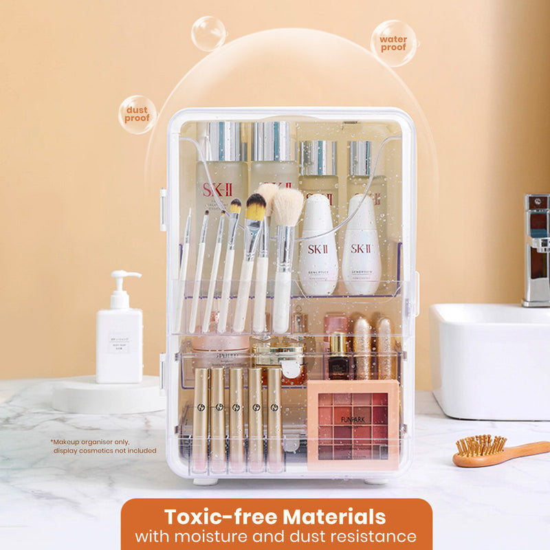 Viviendo Makeup Organizer Cosmetic Storage Case Holder Drawer - White