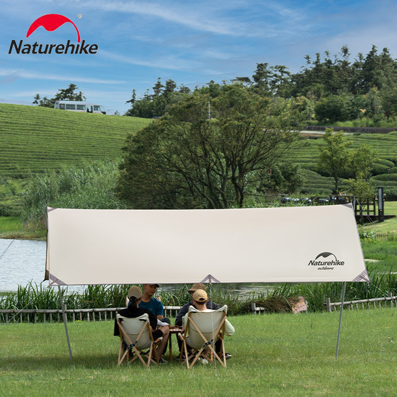 Naturehike Canopy Lightweight 4-6 Person Tent Tarp Shelters for Camping Hiking - Khaki 500x292cm