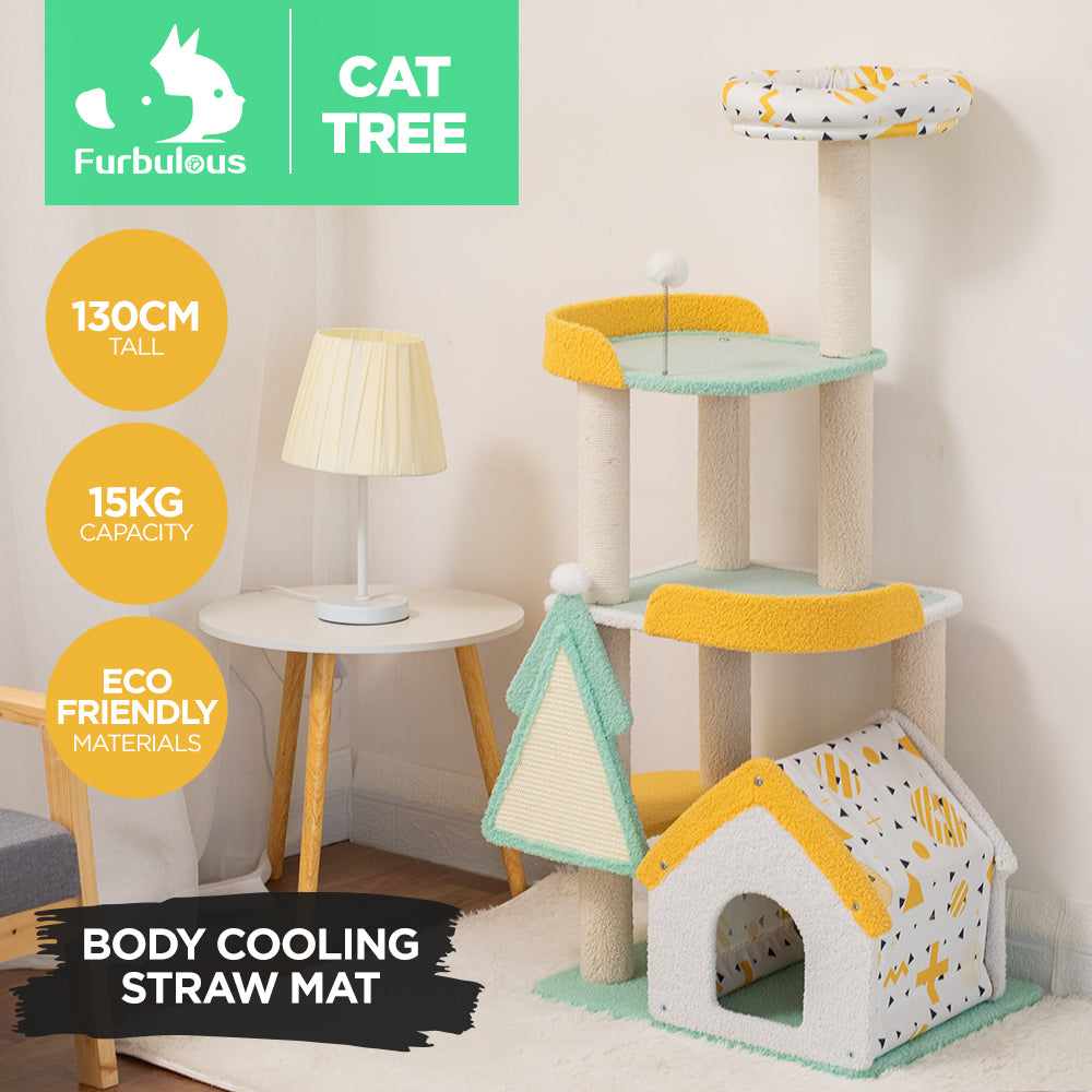 Flower cat tree 130cm hotsell