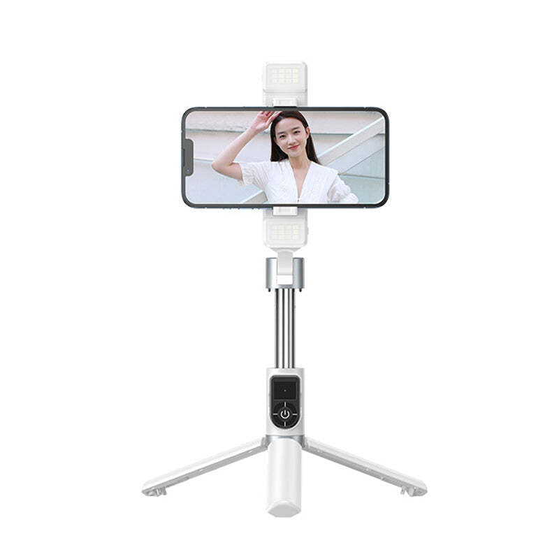 Wireless Selfie Stick Tripod Bluetooth Selfie Stick Extendable Selfie Stick  with Wireless Remote-White 