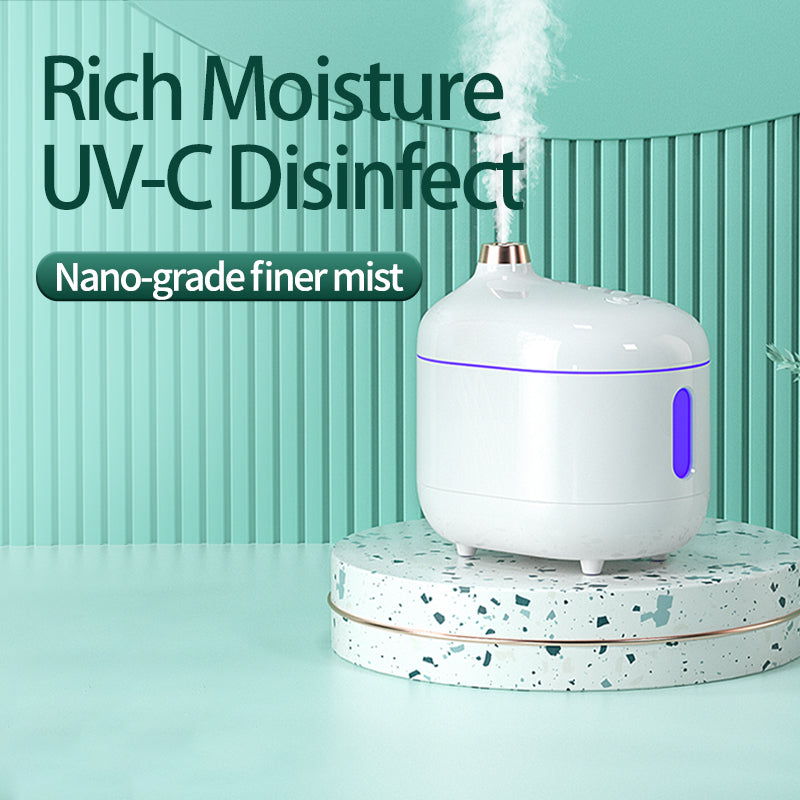 500ml Air Humidifier Diffuser UV-C Disinfect Purifier Cool Air Mist USB Recharge