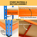 HARDWARE PLUS Heavy Duty Multi-Tier Storage Rack Garage Shelving Unit Adjustable