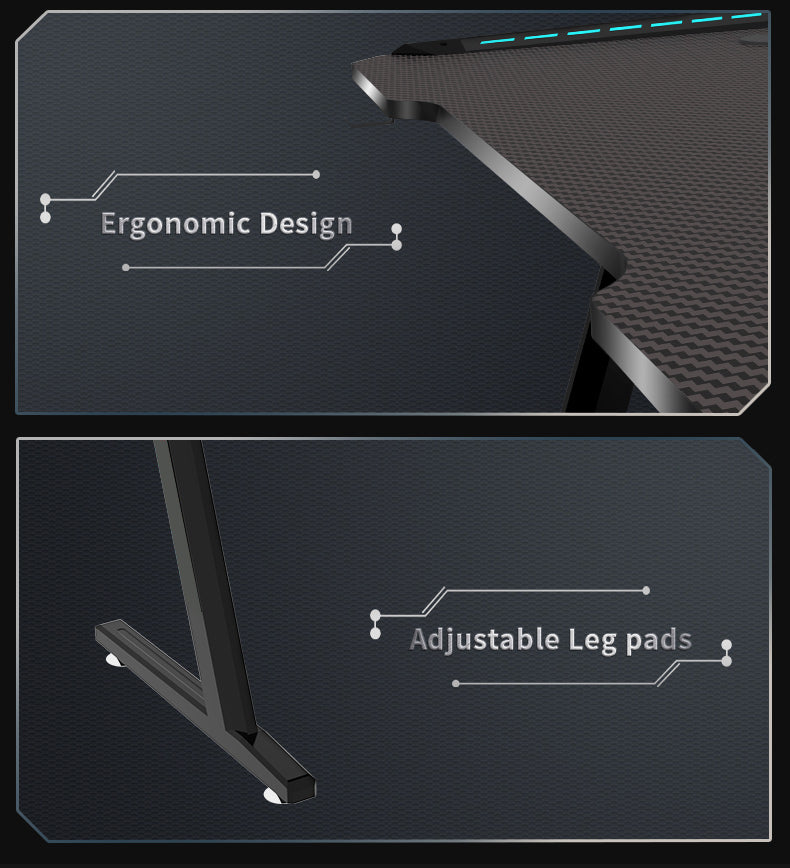 Ergonomic Design and Adjustable Leg Pads Gaming Desk in Australia