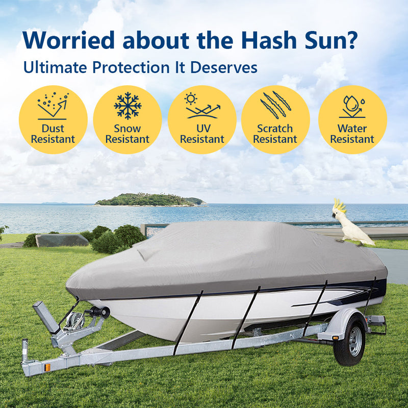 Mt Aspire Trailerable Boat Cover Heavy Duty Waterproof Marine Grade Multi Sizes