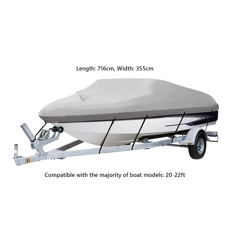 Mt Aspire Heavy Duty Boat Cover 20-22ft Trailerable Marine Grade Protector