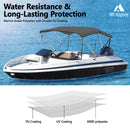 MT ASPIRE 3 Bow 1.5m-1.7m Grey Boat Bimini Top Canopy Aluminium Cover 600D Polyester
