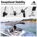 MT ASPIRE 3 Bow 1.7m-1.9m Grey Boat Bimini Top Canopy Aluminium Cover 600D Polyester