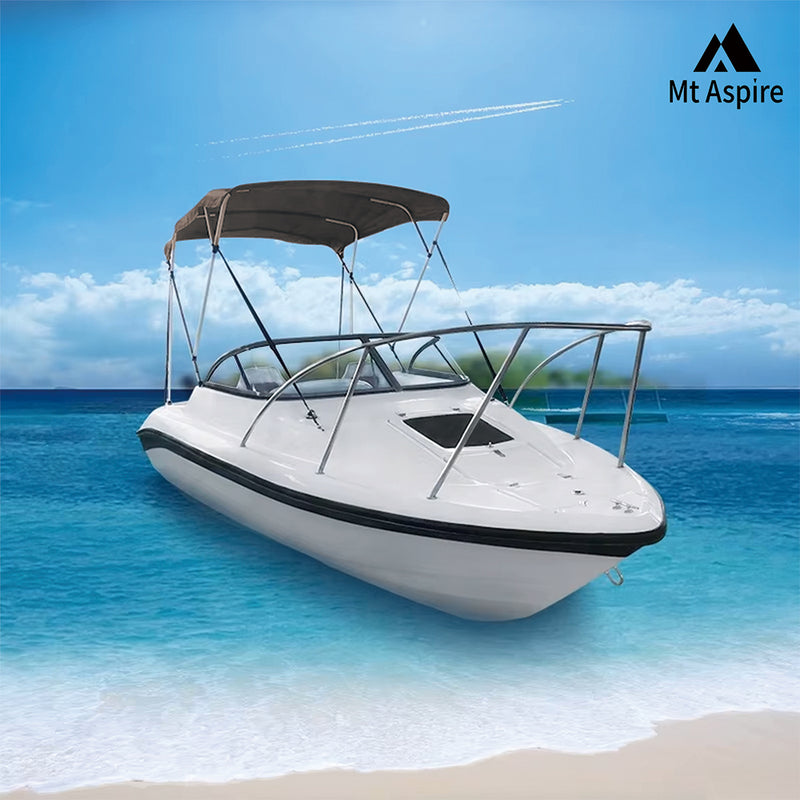 MT ASPIRE 4 Bow 1.5m-1.7m Grey Boat Bimini Top Canopy Aluminium Cover 600D Polyester