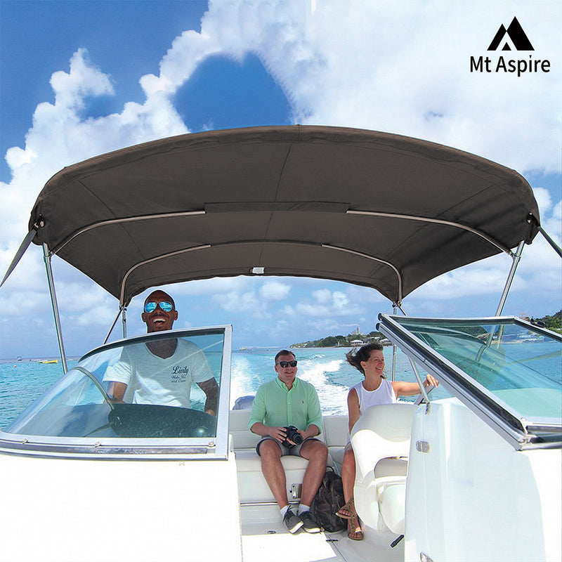 MT ASPIRE 4 Bow 1.7m-1.9m Grey Boat Bimini Top Canopy Aluminium Cover 600D Polyester