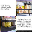 ADIVO Magnetic Fridge Storage Shelf with Paper Towel Holder Kitchen Spice Rack Organiser - Black