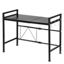 ADIVO Microwave Oven Shelf Rack Adjustable Metal Kitchen Organiser Storage 2 Tier - Black