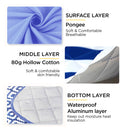 ADIVO 200x200cm Waterproof Outdoor Picnic Rug Blanket - Blue Pixel