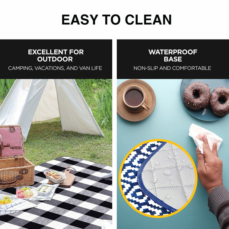 ADIVO 150x200cm Waterproof Outdoor Picnic Rug Blanket - Daisy