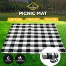 ADIVO 150x200cm Waterproof Outdoor Picnic Rug Blanket Classic - Grey Tile