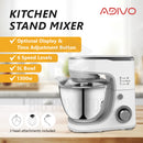 ADIVO 1300W Electric Stand Mixer 6 Speed 5L Kitchen Mixing Machine Whisk Cake Bowl