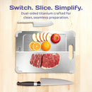 Adivo Pure Titanium Cutting Board (Size L) - Lightweight, Anti-Bacterial & Knife-Friendly Kitchen Chopping Board