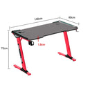 Odyssey8 1.4m Gaming Desk Office Table Desktop with LED light & Effects - Red