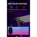 Odyssey8 1.4m Gaming Desk Office Table Desktop with LED light & Effects - Red