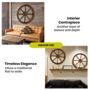 HortifKRAFT 2 Pcs Wooden Wagon Wheel 60cm Garden Decor Rustic Outdoor Ornaments