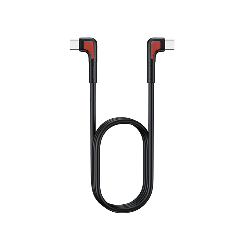 REMAX PD 65W Fast Charging Data Cable with 90 Degree Elbow Type C to Type C - Black