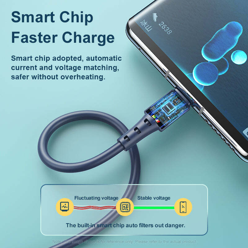 Fast Charging Skin friendly Texture PD65W Type C to Type C - Blue 30 CABLES