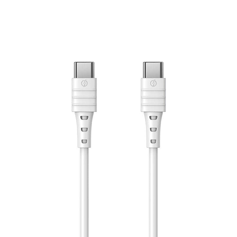 Fast Charging Skin friendly Texture PD65W Type C to Type C - White 30 CABLES