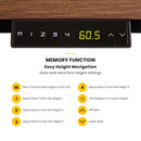 Viviendo Electric Standing Desk Dual Motorised Height Adjustable Sit Stand Workstation 1.2m Oak Colour - Black Base