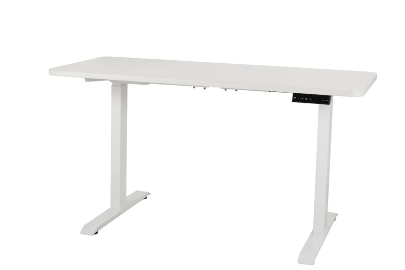 Viviendo Electric Standing Desk Dual Motorised Height Adjustable Sit Stand Workstation 1.2m Oak Colour - Black Base