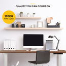 Viviendo Electric Standing Desk Dual Motorised Height Adjustable Sit Stand Workstation 1.2m Oak Colour - Black Base