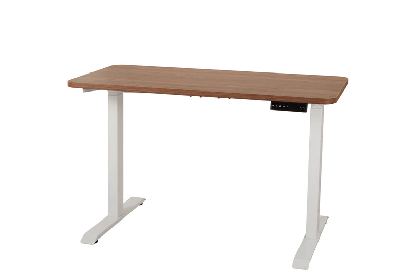 Viviendo Electric Standing Desk Dual Motorised Height Adjustable Sit Stand Workstation 1.2m Oak Colour - Black Base