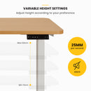 Viviendo Electric Standing Desk Dual Motorised Height Adjustable Sit Stand Workstation 1.2m Oak Colour - Black Base