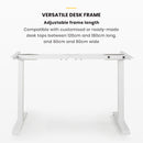 Viviendo Electric Standing Desk Dual Motorised Height Adjustable Sit Stand Workstation 1.2m Oak Colour - Black Base