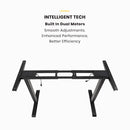 Viviendo Electric Standing Desk Dual Motorised Height Adjustable Sit Stand Workstation 1.2m Walnut Colour - Black Base
