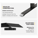 Viviendo Electric Standing Desk Dual Motorised Height Adjustable Sit Stand Workstation 1.2m Walnut Colour - Black Base