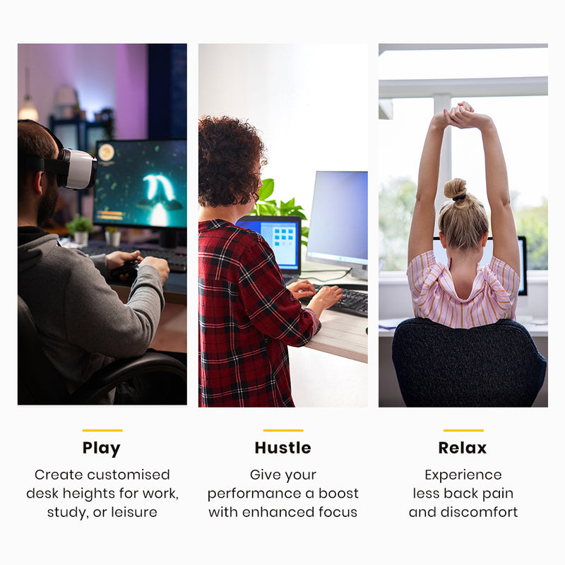 Viviendo Electric Standing Desk Dual Motorised Height Adjustable Sit Stand Workstation 1.2m Oak Colour - Black Base