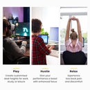 Viviendo Electric Standing Desk Dual Motorised Height Adjustable Sit Stand Workstation 1.4m Oak Colour - Black Base