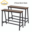Viviendo Bench Seating Dining Table Bar Table Dining Set Industrial Style