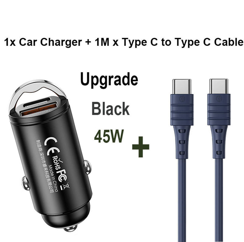 Type C Car Charger USB C Fast Charging Car USB Adapter