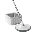 Self Wringing Spin Mop Bucket Set with Extendable Handle 3600 Swivel and 2x Microfibre Mop Heads - Upgraded