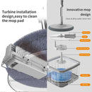 Self Wringing Spin Mop Bucket Set with Extendable Handle 3600 Swivel and 2x Microfibre Mop Heads - Upgraded