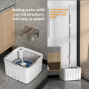 Self Wringing Spin Mop Bucket Set with Extendable Handle 3600 Swivel and 2x Microfibre Mop Heads - Upgraded