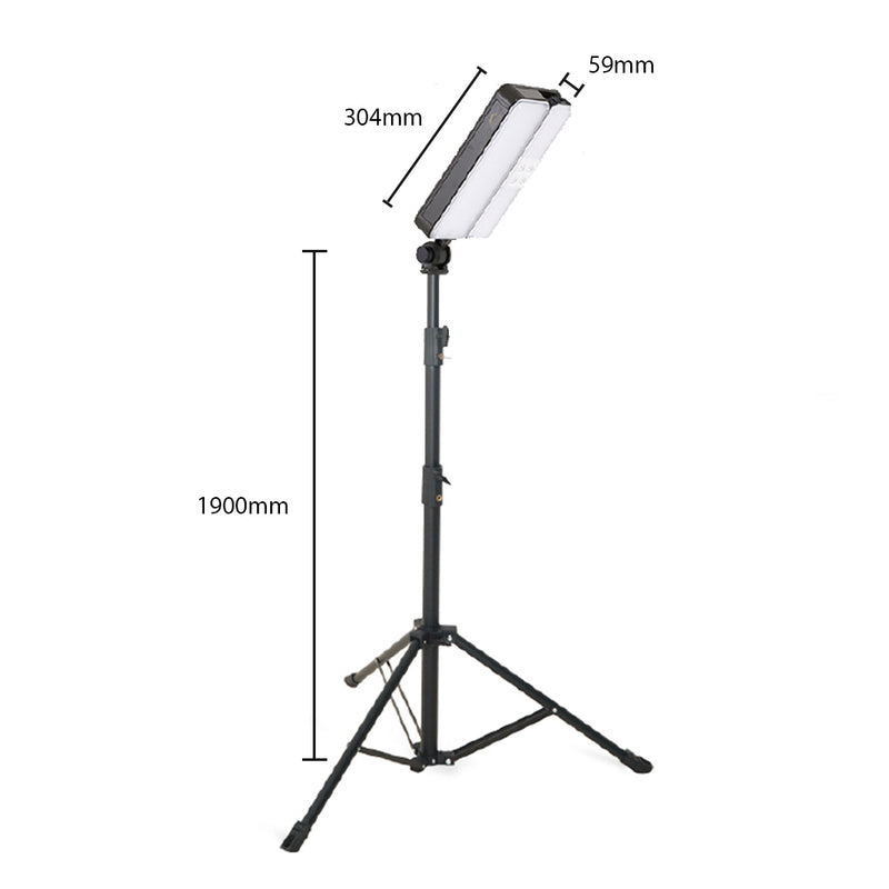 WILDLAND Solar Rechargable Work Light Portable LED Outdoor Waterproof Tripod