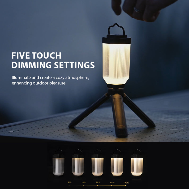 WILDLAND 3500mAh Pocket Camping Light Outdoor Rechargeable LED Lantern Tripod