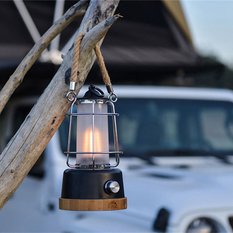 WILDLAND Outdoor Hanging Lantern Waterproof LED Light Rope Handle Camping Garden