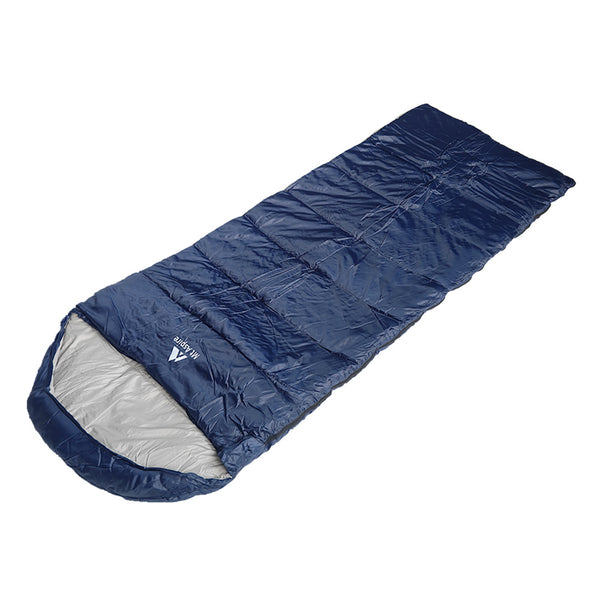 Mt Aspire Sleeping Bag Single Camping Hiking Winter Thermal -10C Navy Blue