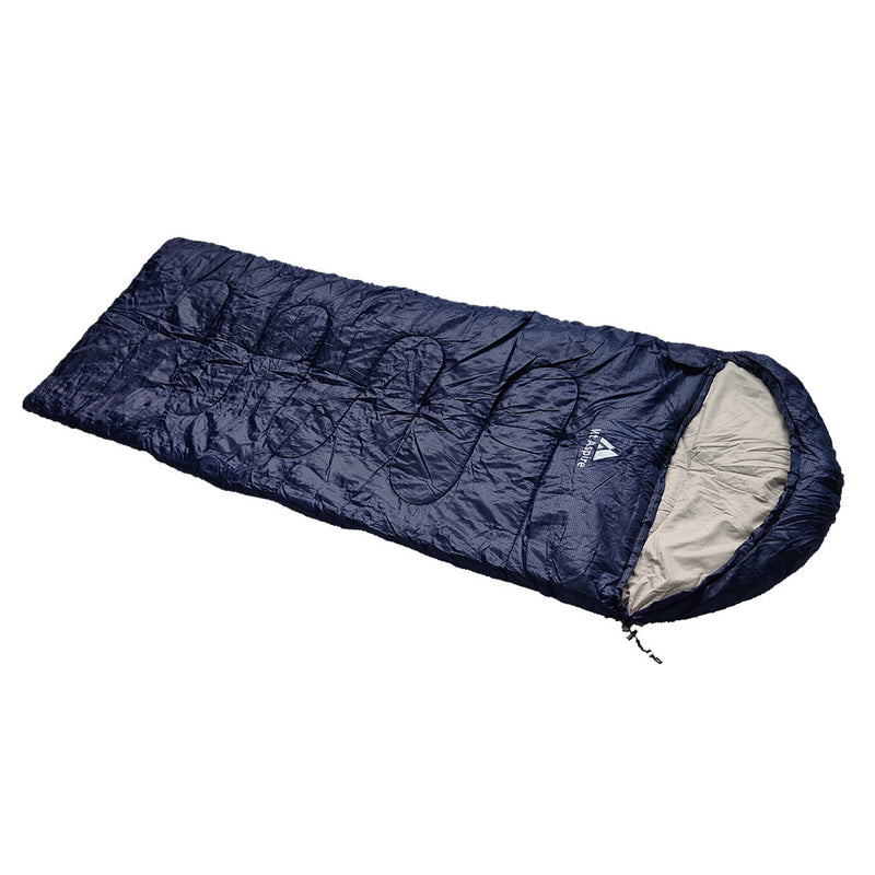 Mt Aspire Kids Sleeping Bag Single Camping Hiking Winter Thermal -10C Navy Blue