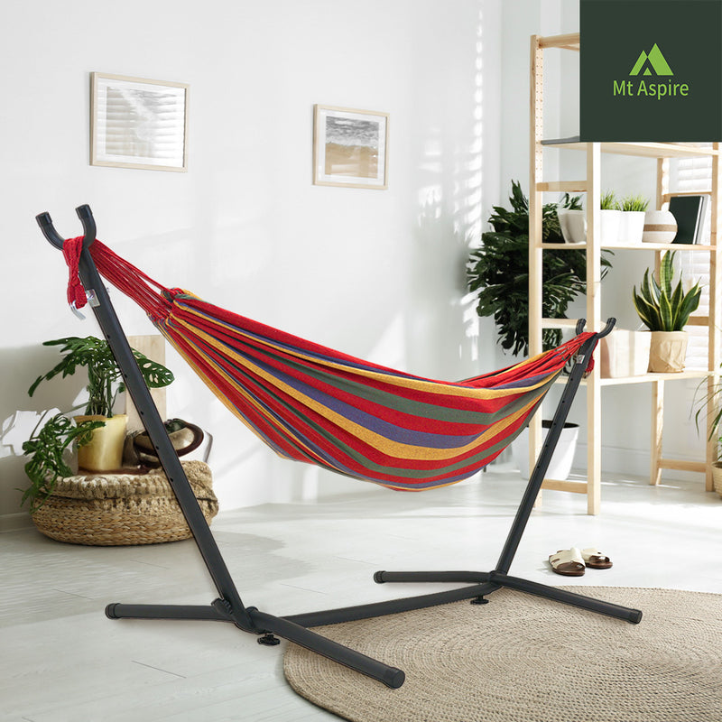 MT ASPIRE Hanging Hammock Bed with Stand Outdoor Swing Hammocks